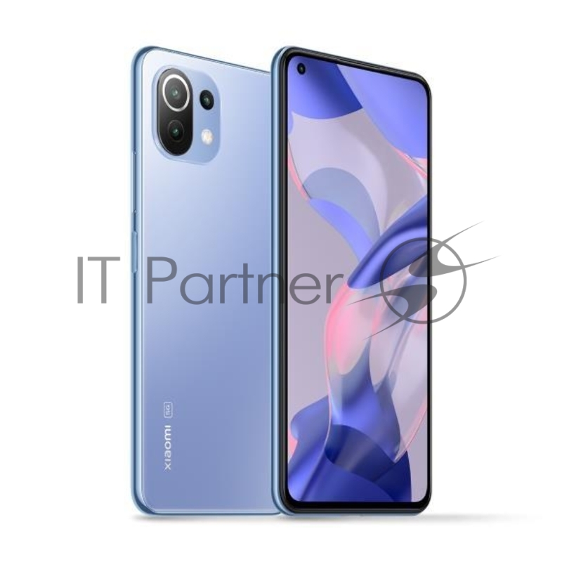 Смартфон Xiaomi Xiaomi 11 Lite 5G NE Bubblegum Blue (2109119DG), 16,64 см (6.55) 20:9 1080 x 2400, 1,9 ГГц+2,2 ГГц+2,4 ГГц, 8 Core, 8 GB, 128 GB, 1 ТБ, 64 МП+ 8МП + 5МП/20Mpix, 2 Sim, 2G, 3G, LTE, 5.2, WiFi 802.11 a/b/g/n/ac/ax, NFC, A-GPS, GALILEO,