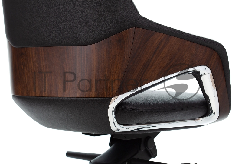 Кресло руководителя Бюрократ _DAO-2 черный кожа с подголов. крестовина алюминий