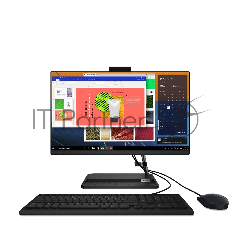 Моноблок Lenovo IdeaCentre AIO 3 22ITL6 21.5(1920x1080)/Intel Core i3 1115G4(3Ghz)/8192Mb/256SSDGb/D UHD Graphics/BT/WiFi/war 1y/6.07kg/black/DOS + Keyboard, mouse USB