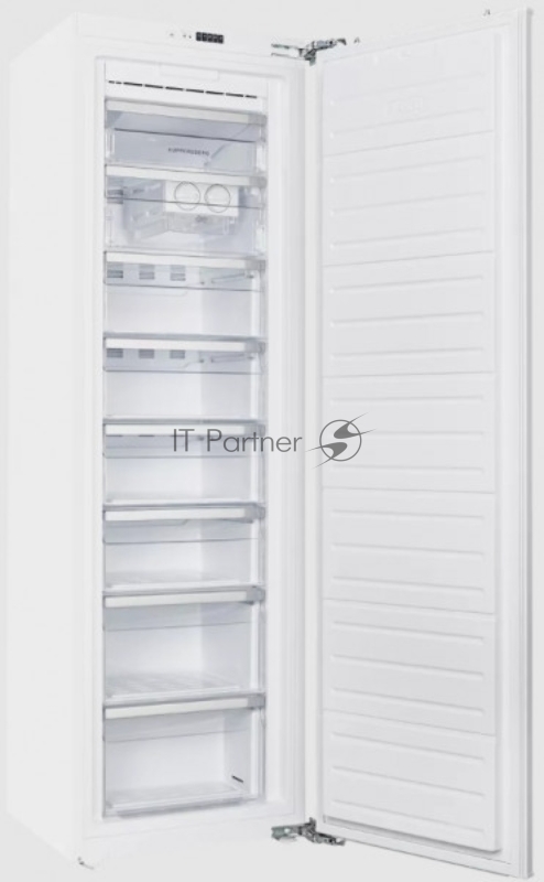 Встраиваемая морозильная камера Kuppersberg Встраиваемая морозильная камера, габариты (ВхШxГ): 1770х540X545 мм, объем 197л, 41 дБ, No frost, ледогенератор