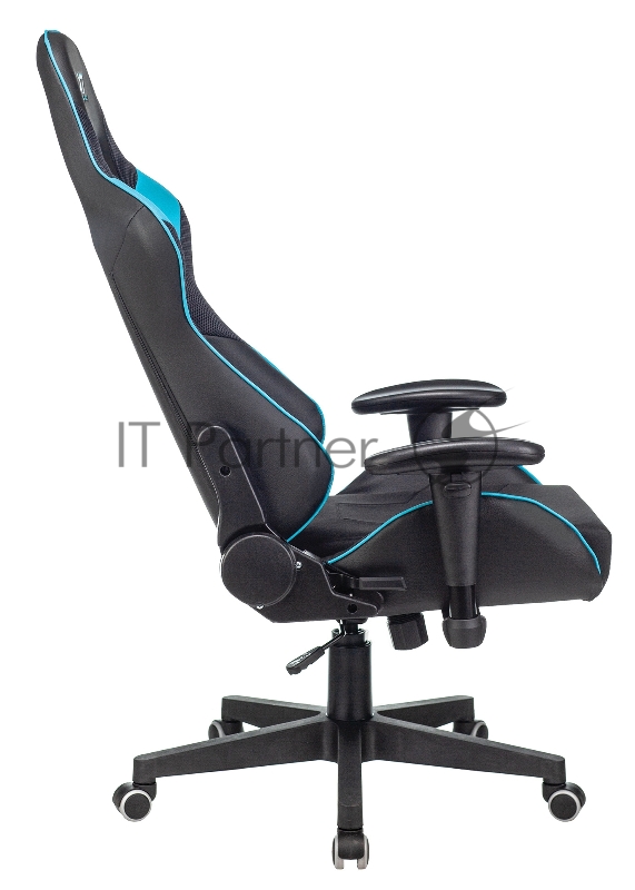Кресло игровое A4Tech X7 GG-1100 черный/голубой текстиль/эко.кожа крестовина пластик