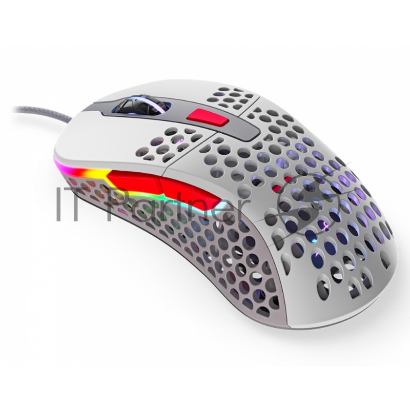 Игровая мышь Xtrfy M4 RETRO серая (5 кнопок, OMRON, Pixart 3389, 16000 dpi, RGB подсветка, USB)