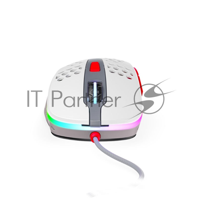 Игровая мышь Xtrfy M4 RETRO серая (5 кнопок, OMRON, Pixart 3389, 16000 dpi, RGB подсветка, USB)