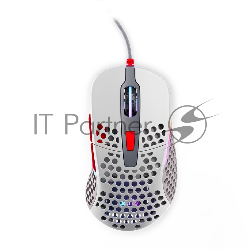 Игровая мышь Xtrfy M4 RETRO серая (5 кнопок, OMRON, Pixart 3389, 16000 dpi, RGB подсветка, USB)