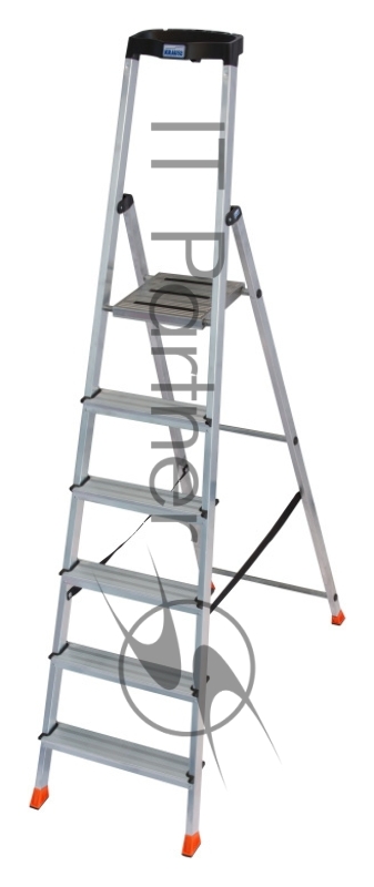 SAFETY Складная стремянка 6 ступ. с полочкой
