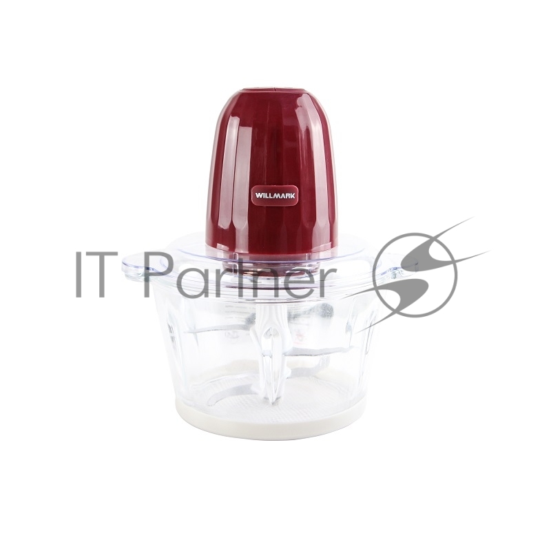 Измельчитель WILLMARK WMC-7088 (500Вт., стекл. чаша 2л., двойн. лезвия., рез. основание) пурпурный