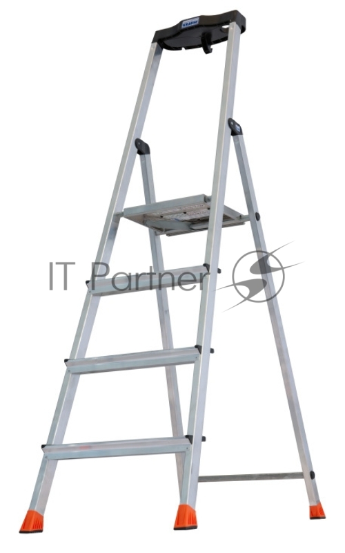 Стремянка Krause Safety алюминий 4ступ. H2.83м макс.нагр.:150кг (128942)