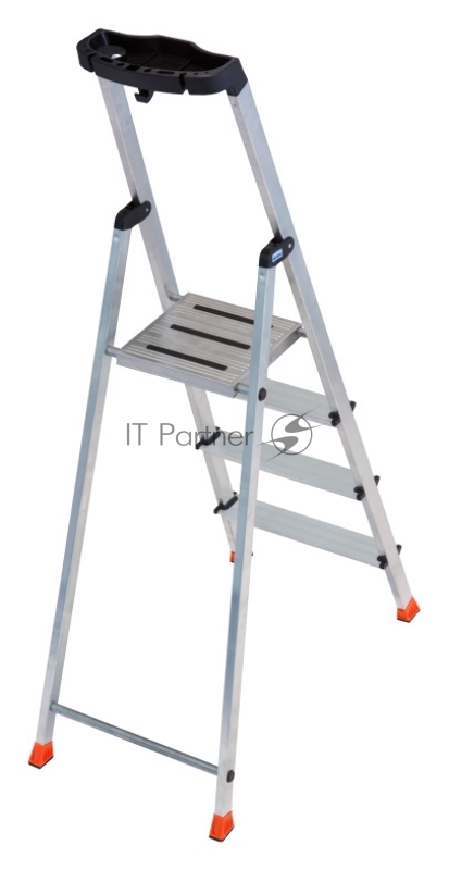 Стремянка Krause Safety алюминий 4ступ. H2.83м макс.нагр.:150кг (128942)