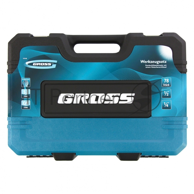 Набор инструментов Gross 78 пред. , 120 зубьев, CrV, 1/4, 1/2 14148