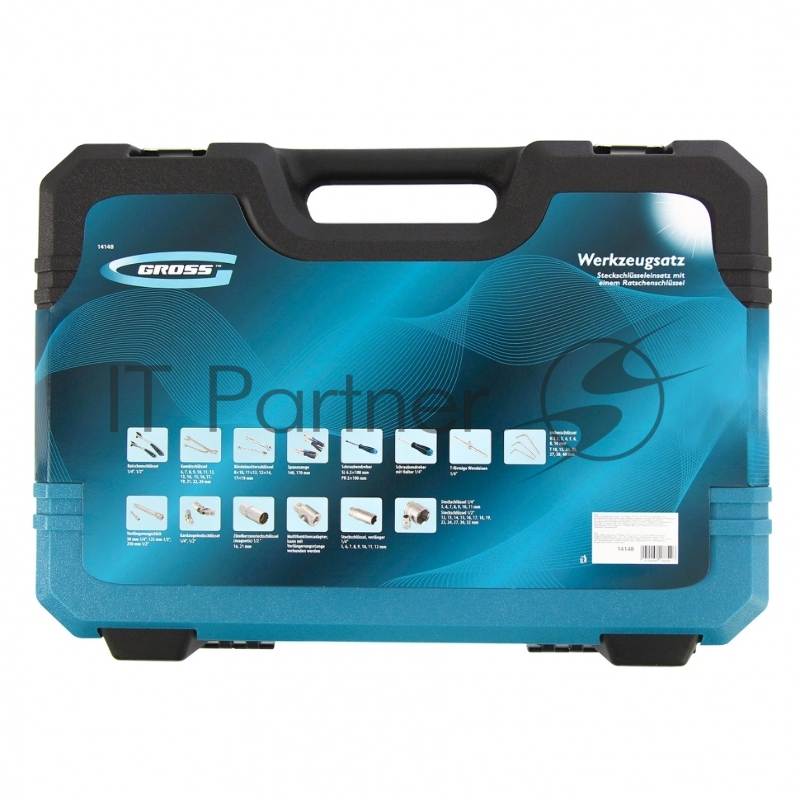 Набор инструментов Gross 78 пред. , 120 зубьев, CrV, 1/4, 1/2 14148
