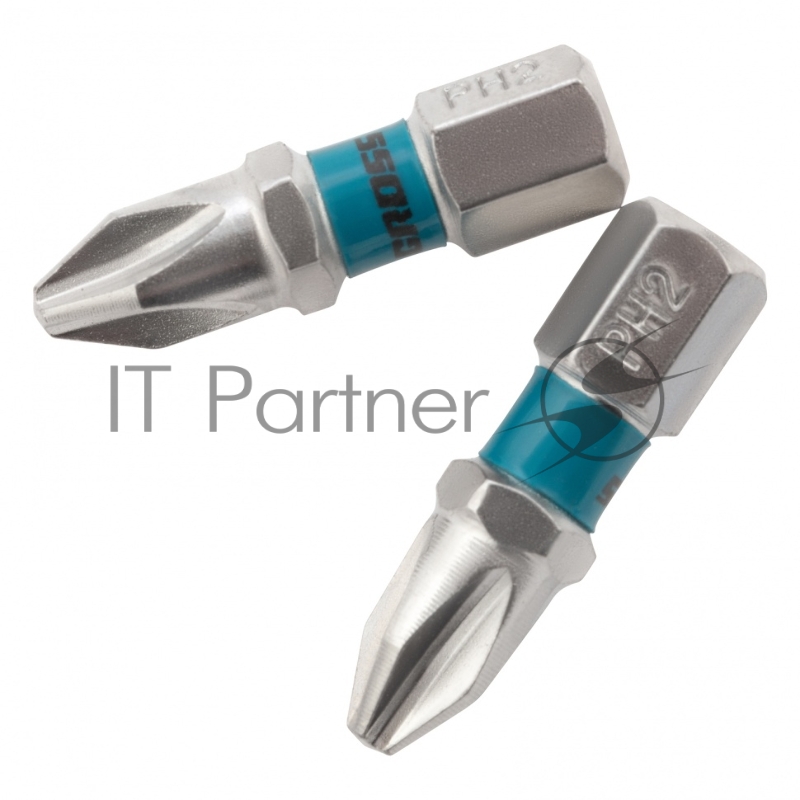 Набор бит GROSS РН2x25, сталь S2, 2шт // 11351