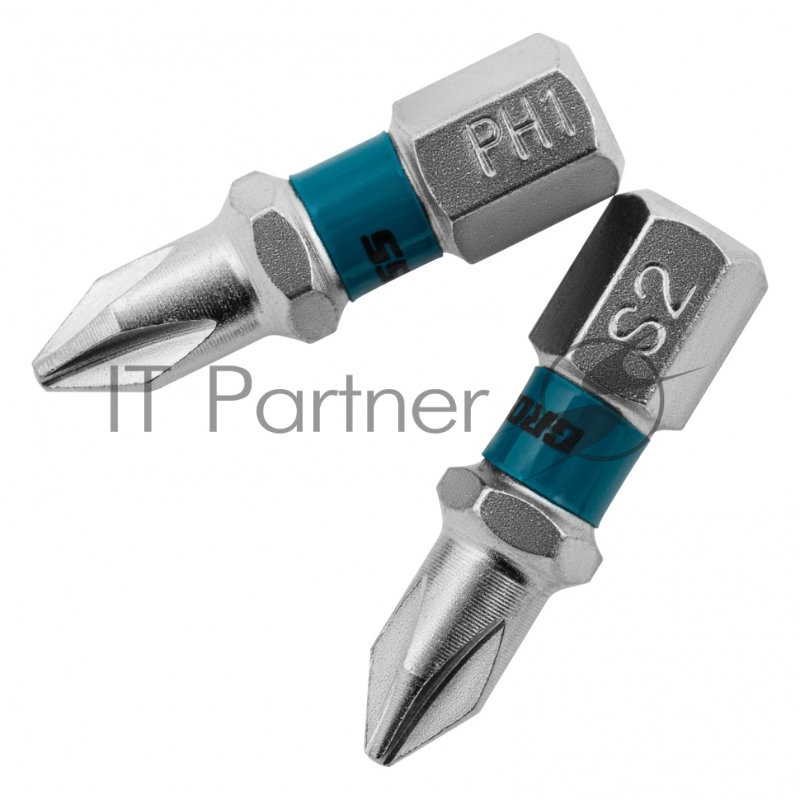 Набор бит GROSS РН1x25, сталь S2, 2шт // 11349