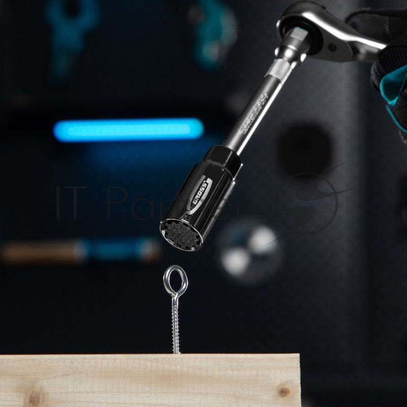 Головка торцевая GROSS многоразмерная CrV 6-21мм под квадрат 3/8, CrV, хромир.// 13191