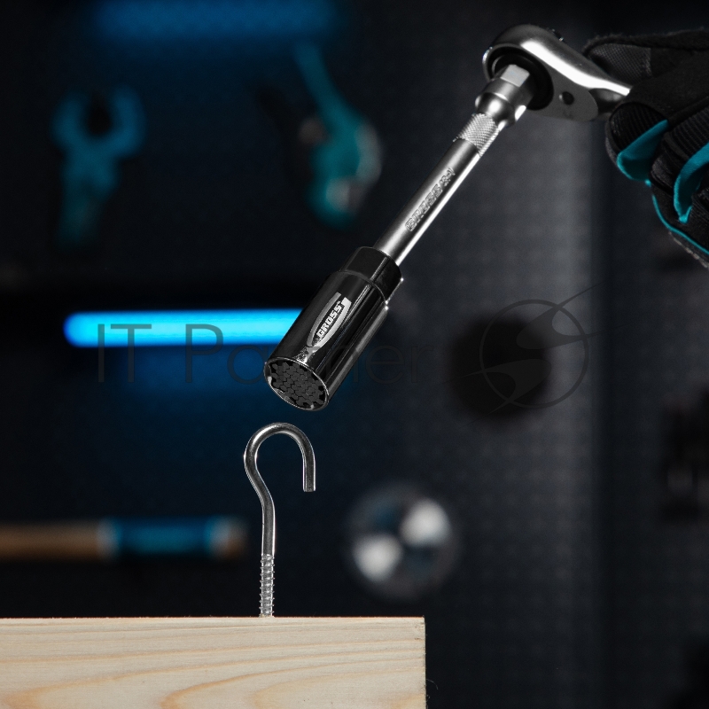 Головка торцевая GROSS многоразмерная CrV 6-21мм под квадрат 3/8, CrV, хромир.// 13191