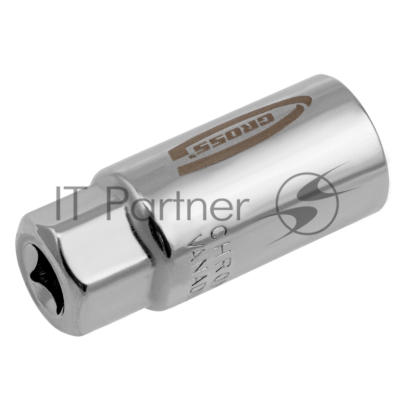 Головка торцевая GROSS многоразмерная CrV 6-21мм под квадрат 3/8, CrV, хромир.// 13191