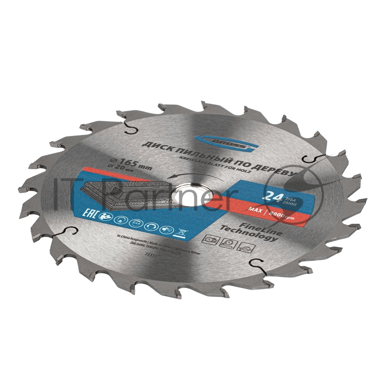 Пильный диск по дереву GROSS 165x20/16x24Т GROSS 73311