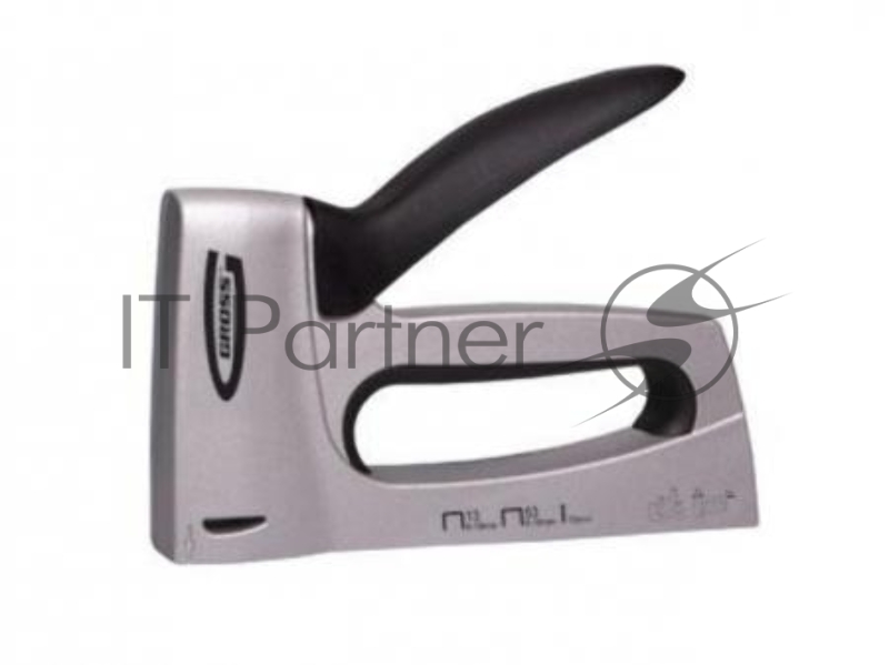 Степлер мебельный GROSS , алюминиевый корпус, тип скобы 13, 53, 300, 6-10 мм// 41001