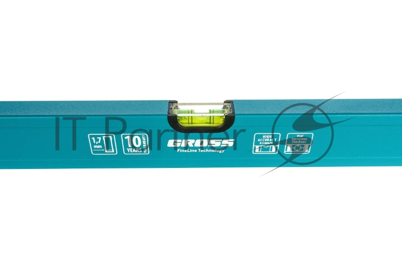 Уровень алюминиевый GROSS усиленный, 1000 мм, толщина проф. 2 мм, 3 глазка// 33630