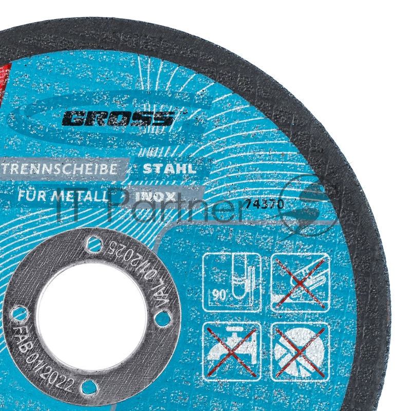 Круг отрезной по металлу GROSS , 125 х 1,6 х 22,2 мм 74370