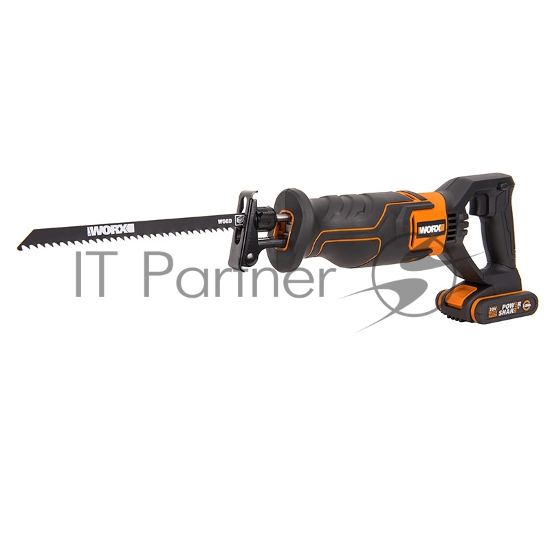 Сабельная пила аккумуляторная WORX WX500, 2Ач х1, ЗУ 2А, сумка