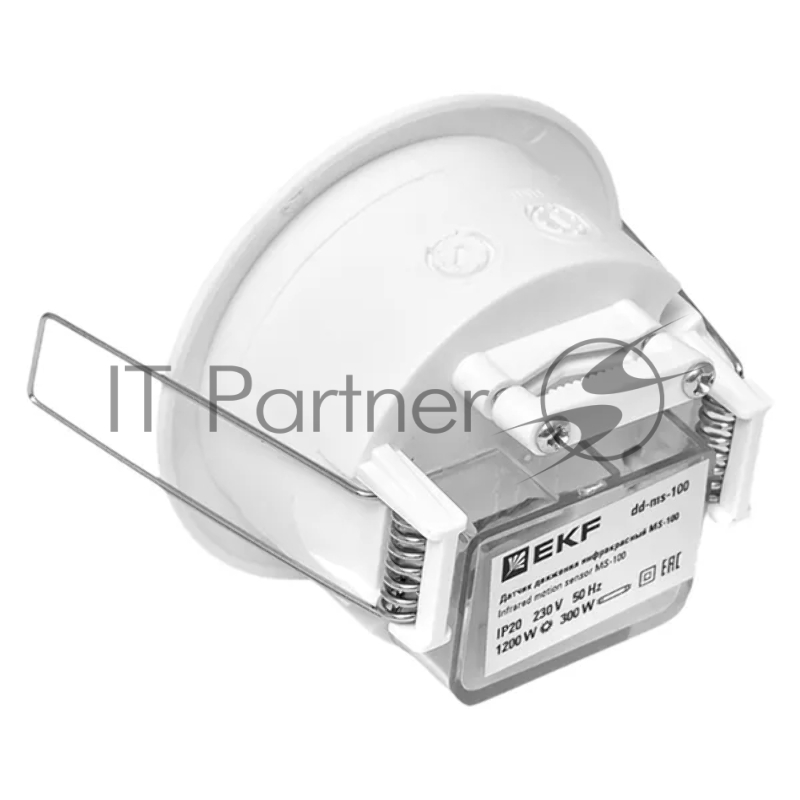 Датчик движения (ИК) MS-100 (ДД) встраив. 1200Вт 360град. до 6м IP20 EKF dd-ms-100