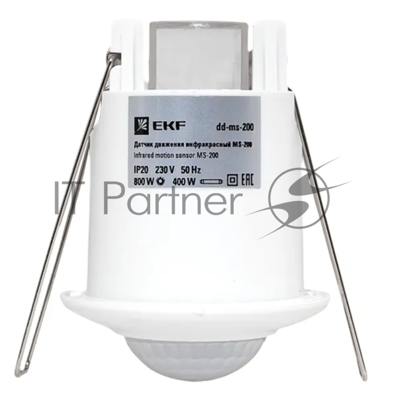 Датчик движения (ИК) MS-200 встраив. 800Вт 360град. до 6м IP20 EKF dd-ms-200