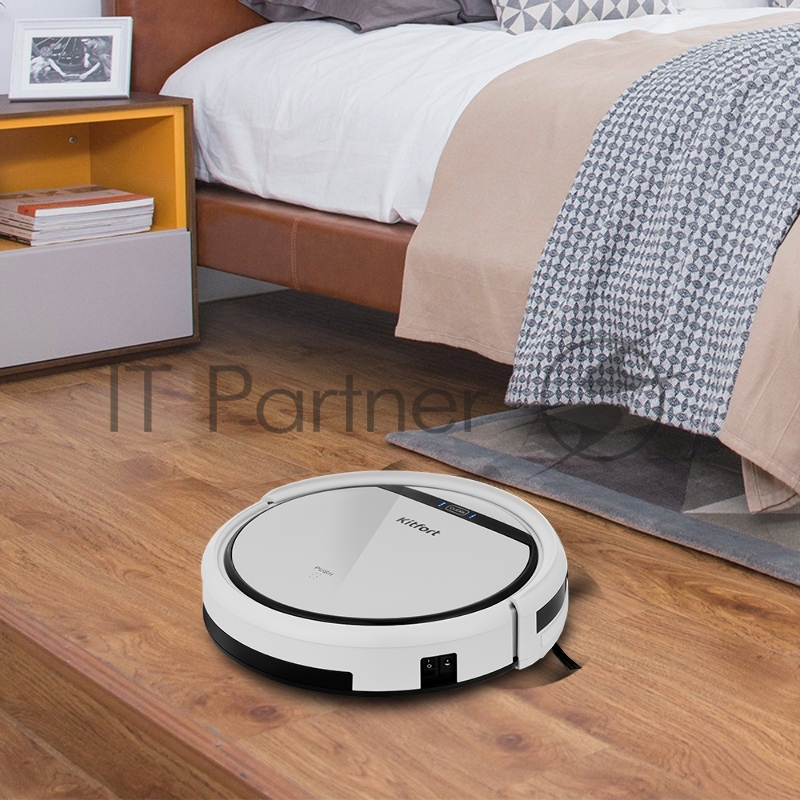 Пылесос-робот Kitfort КТ-518 20Вт белый/черный