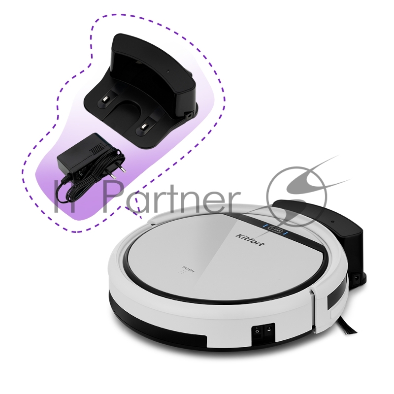 Пылесос-робот Kitfort КТ-518 20Вт белый/черный