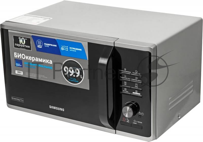 Микроволновая Печь Samsung MG23K3515AS 23л. 800Вт серебристый/черный