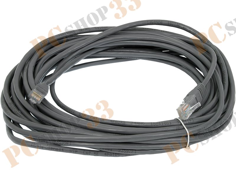 Патч-корд UTP 5e кат. с разъемами RJ-45, 26AWG/0.40мм, CCAW (10м)