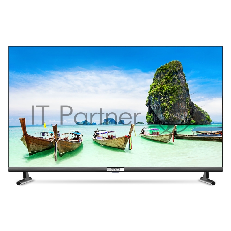 Телевизор ЖК 32 POLAR 32, SMART, HD, DVB-T2, 2х8Вт, Smart 1GB/8G, 2хHDMI, 2хUSB, CI+, RJ45 Ethernet, Android 7, металлический, безрамочный корпус, черный