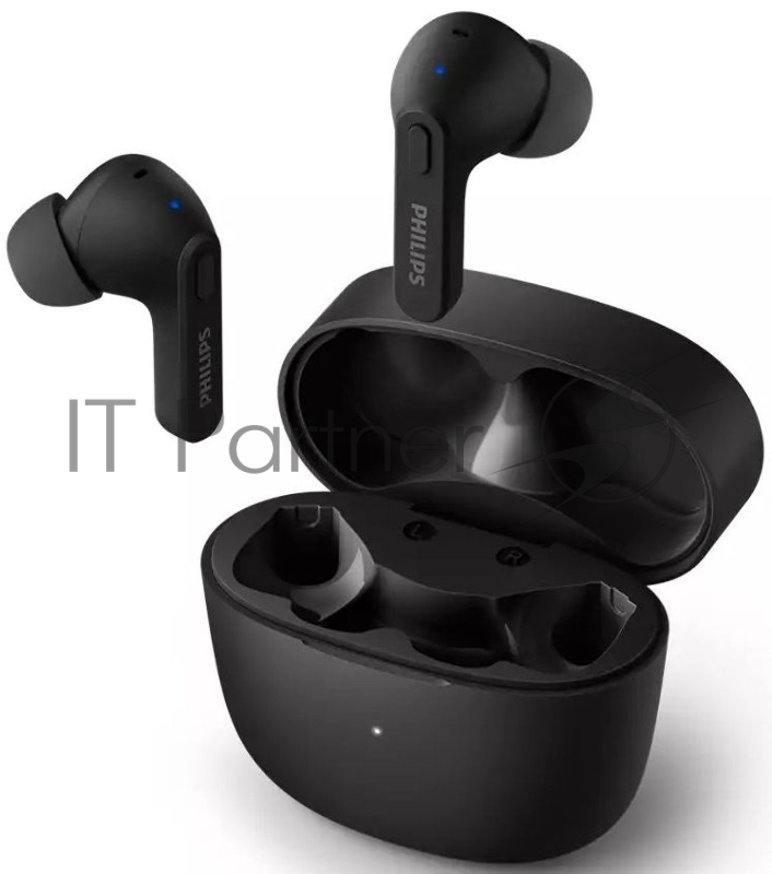 Гарнитура вкладыши Philips TAT2206BK/00 черный беспроводные bluetooth в ушной раковине