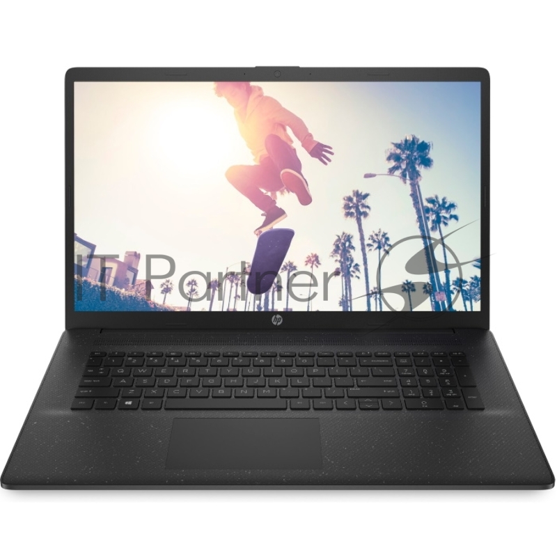 Ноутбук HP17-cn0097ur 17.3/Intel Celeron N4020/8192Mb/256PCISSDGb/noDVD UHD Graphics/Cam/WiFi/41WHr/war 1y/Jet black/FreeDOS