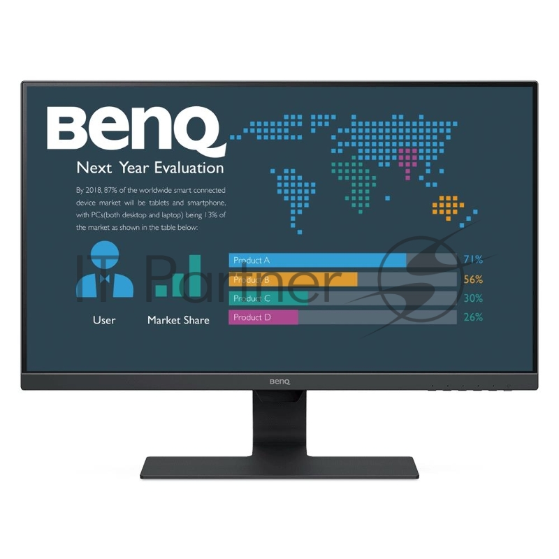 Монитор BENQ 27 BL2780 IPS LED 1920x1080 16:9 250 cd/m2 5ms 12M:1 178/178 D-sub HDMI DP Flicker-free Speaker Black