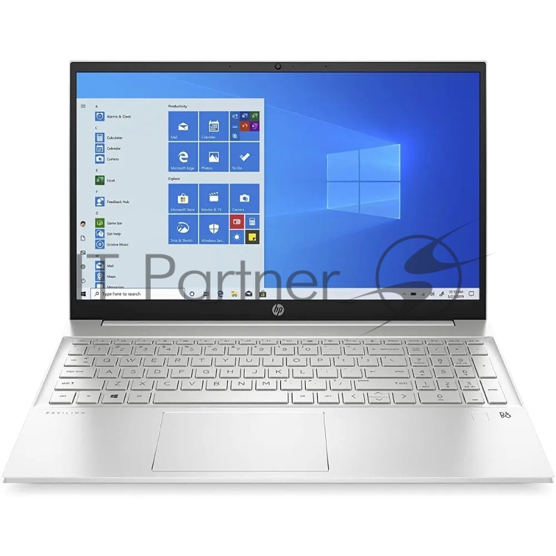 Ноутбук HP Pavilion 15-eh1051ur 15.6(1920x1080 IPS)/AMD Ryzen 5 5500U/16384Mb/512PCISSDGb/noDV Radeon Integrated Graphics/Cam/BT/WiFi/41WHr/war 1y/Natural Silver /WinHome + fingerprint