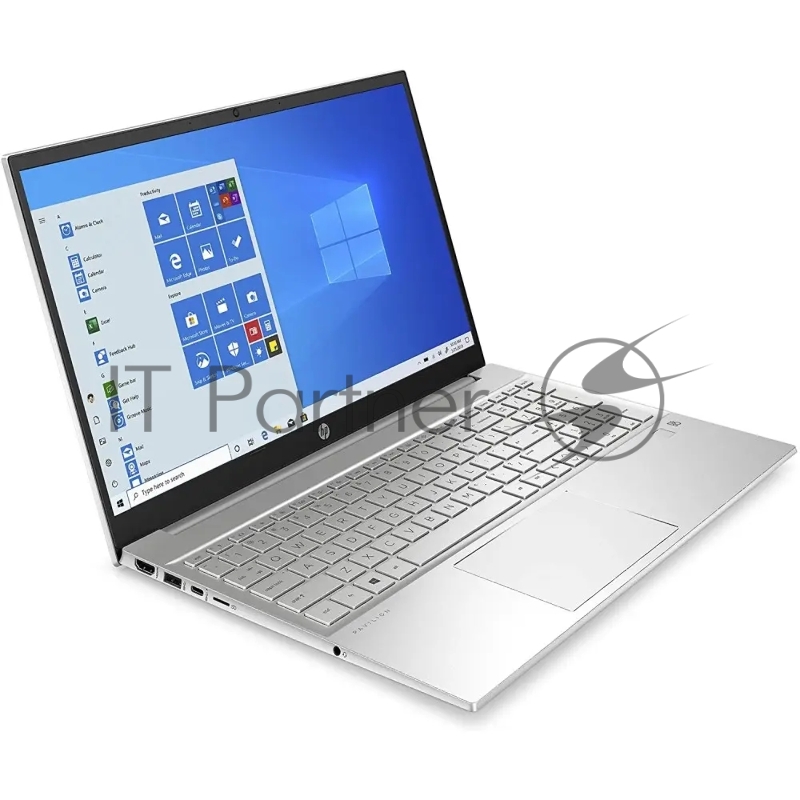 Ноутбук HP Pavilion 15-eh1051ur 15.6(1920x1080 IPS)/AMD Ryzen 5 5500U/16384Mb/512PCISSDGb/noDV Radeon Integrated Graphics/Cam/BT/WiFi/41WHr/war 1y/Natural Silver /WinHome + fingerprint