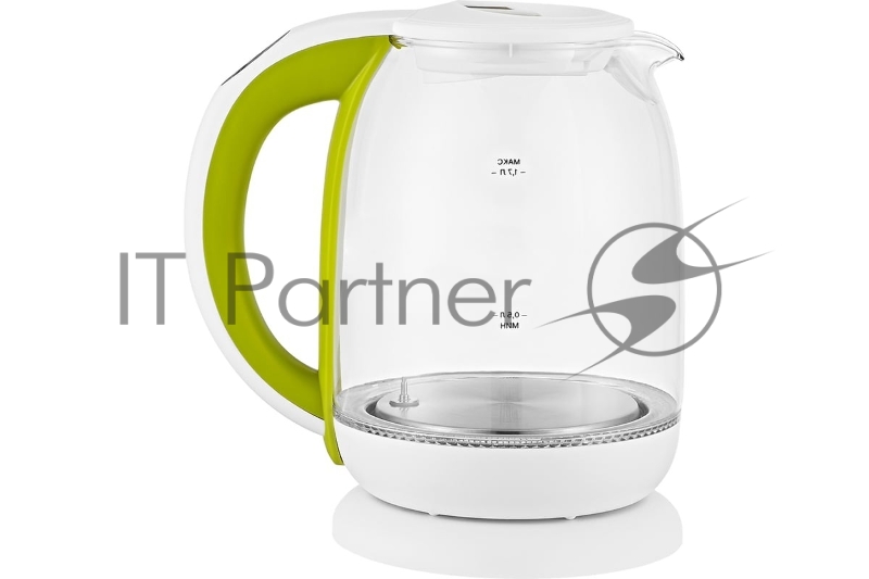 Чайник электрический Kitfort КТ-6140-2 1.7л. 2200Вт белый/салатовый