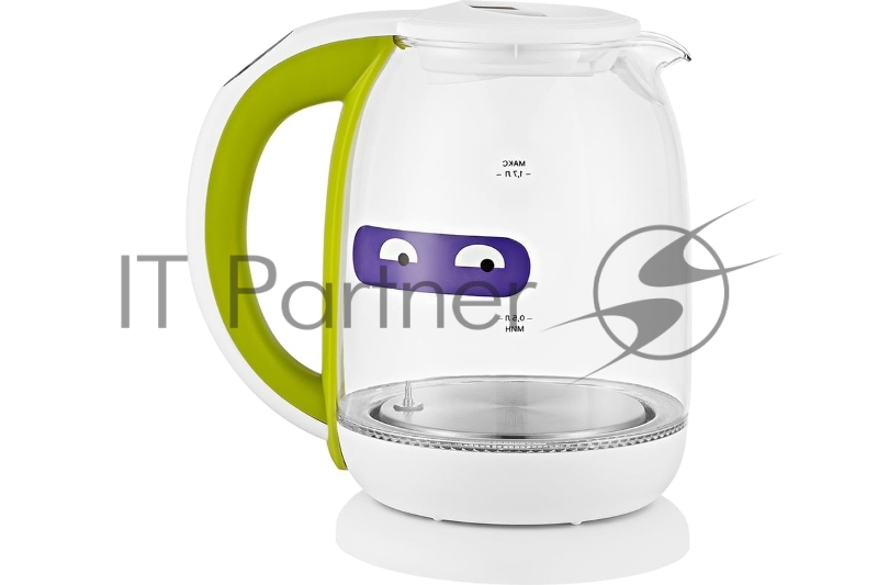 Чайник электрический Kitfort КТ-6140-2 1.7л. 2200Вт белый/салатовый