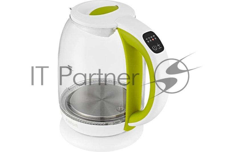 Чайник электрический Kitfort КТ-6140-2 1.7л. 2200Вт белый/салатовый