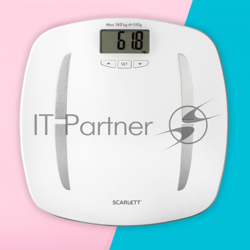 Весы напольные электронные Scarlett SC-BS33ED80 макс.180кг белый