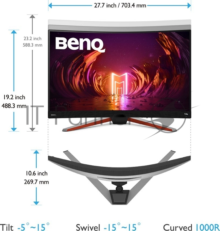 Монитор 32W LED MONITOR EX3210R METALLIC GREY