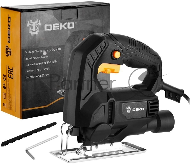 Лобзик Deko DKJS650 650Вт 3000ходов/мин от электросети (кейс в комплекте)