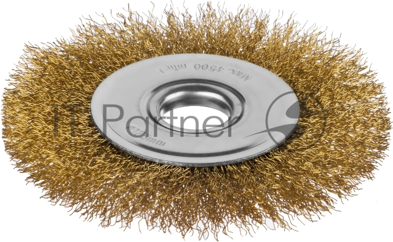 Щетка дис MIRAX для УШМ витая стальная лат проволока 0 3 мм d=125 мм 35141-125 35141-125