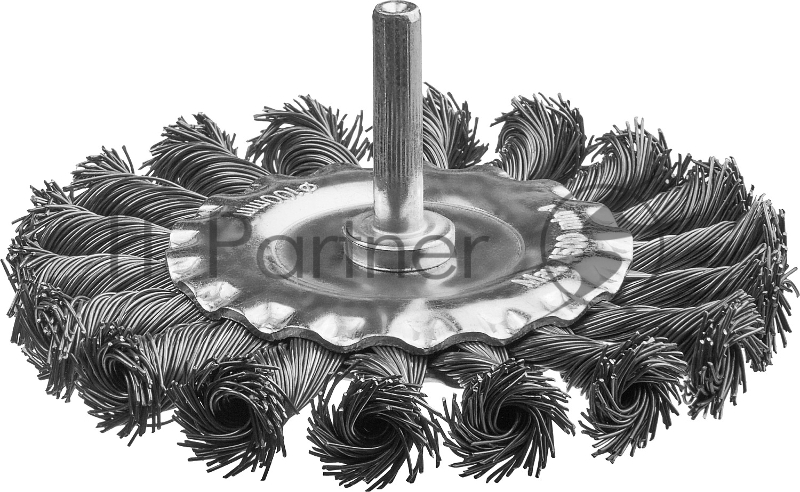 Щетка дис для дрели MIRAX жгутированная стальная проволока 0 5 мм d=100 мм 35146-100 35146-100