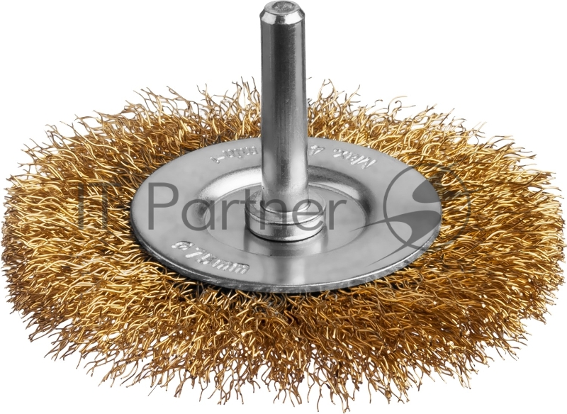 Щетка дис MIRAX для дрели витая стальная лат проволока 0 3 мм d=75 мм 35145-075 35145-075
