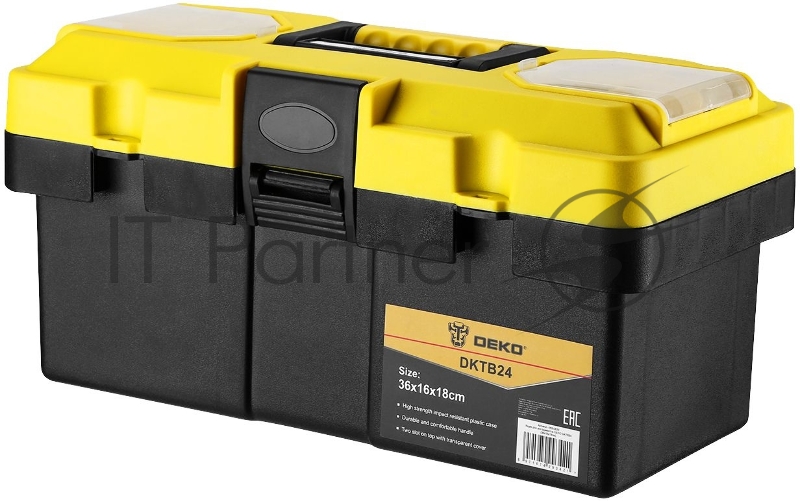 Ящик для инстр. Deko DKTB24 1отд. 6карм. желтый/черный (065-0829)