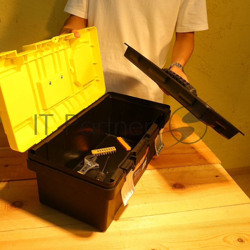 Ящик для инстр. Deko DKTB29 1отд. 6карм. желтый/черный (065-0834)