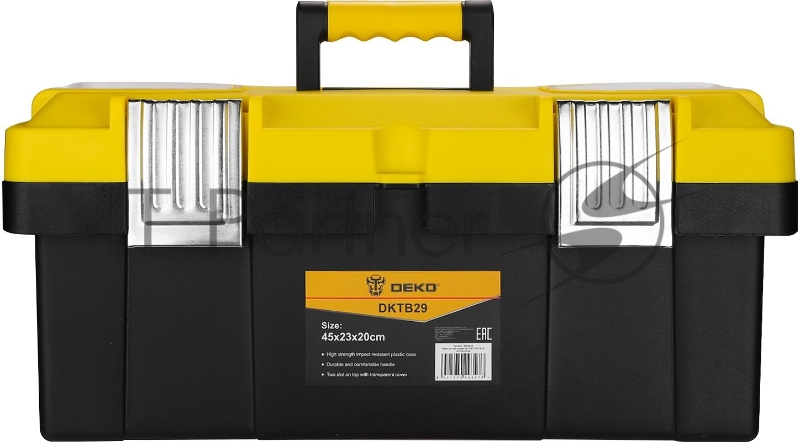 Ящик для инстр. Deko DKTB29 1отд. 6карм. желтый/черный (065-0834)