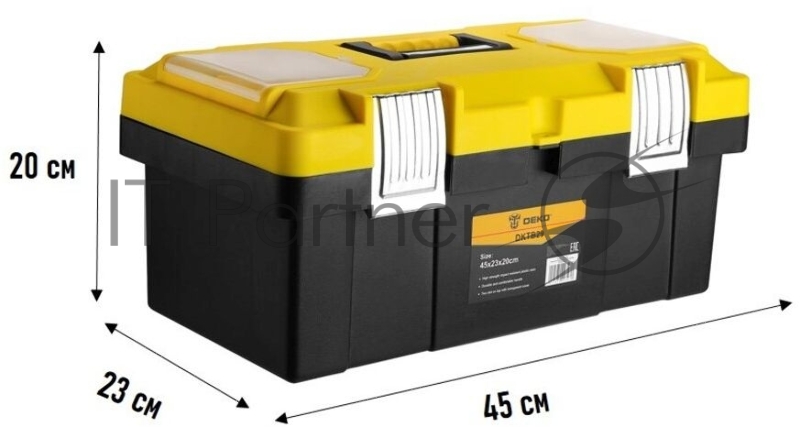 Ящик для инстр. Deko DKTB29 1отд. 6карм. желтый/черный (065-0834)