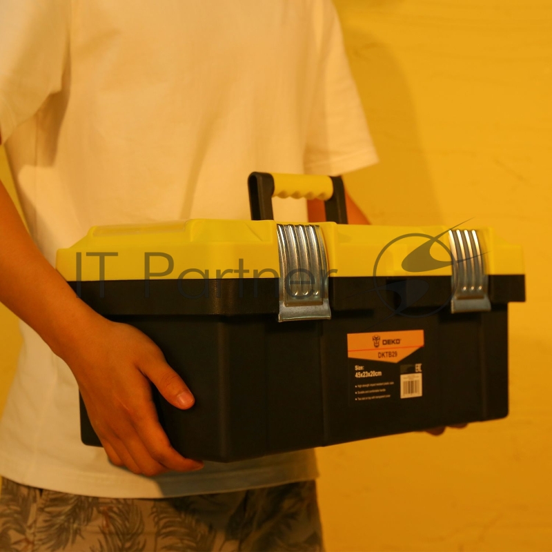 Ящик для инстр. Deko DKTB29 1отд. 6карм. желтый/черный (065-0834)